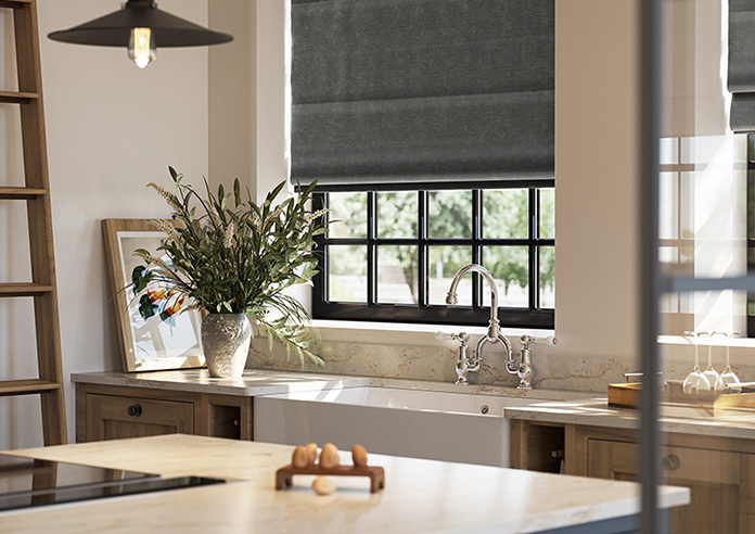 Oleander, Charcoal - Roman Blind - Image 5